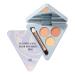 Tri-Color Concealer Cream Palette, 3 in 1 Complete Concealer Contour Palette for Contouring and Brightening, Waterproof for Under Eye Circles, Dark Circles and Acne Marks