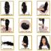 Buy Shaoyao Wig for Women - Natural Black Brazilian Human Hair Wavy Lace Front Wig 28 | Deep Wave Style - Buy Online on GoSupps.com