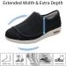 MEJORMEN Men's Diabetic Shoes 12 Black - Extra Wide Walking Sneakers for Elderly Men with Swollen Feet & Plantar Fasciitis - Buy Online on GoSupps.com