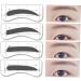 FOMIYES 64 Pairs 8 Eyebrow Shaping Tools Kits Molds Eyebrow Card Eyebrow Stickers Conjoined Eyebrow Powder - Buy Online on GoSupps.com