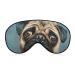 Funny Pug Dog Sleep Mask Cute Animal Sleeping Mask for Women Soft Light-Blocking Sleepmask Blindfold with Adjustable Strap Eye Cover Eyeshade Sleep Masks for Women Color-1