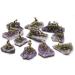 11PC / 1 Set Amethyst Geode Quartz Natural Crystals Absenteeism Hand Carved Gemstone Witchcraft Supplies Gift Stone Collection - Buy Online on GoSupps.com