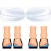 JGTYJE 3 Layers Adjustable Heel Correction Insoles Correction Insoles for Supination & Pronation Knee Pain and Foot Alignment Orthopedic Solution for Leg Length Discrepancies(Clear Small) Clear Small