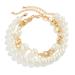 OralGos Stylish Double Layer Pearl Necklace Punk Gothic Choker Necklace Collar Fashion Jewelry for Women White