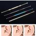 4pcs Stainless Steel Earwax Removal Tool Set - Safe Ear Cleaning Kit for Adults - Spiral Earpick Home Cleaners - Assorted Colors - 12X0.5cm - Buy Online on GoSupps.com