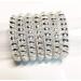 Moneli Spiral Hair Coil Ties - 6 Pack Colored Elastic Hair Bands | Durable & Stylish Silver Hair Rings - Buy Online on GoSupps.com