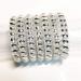 Moneli hair coil hair tie elastic hair band spiral shaped hair rings elastic hair tie colored plastic hair tie 6 pieces (silver)