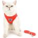 Buy Ranphy Cat Dishes & Breakproof Leash Harness - Reflective Padding for Small Cats & Puppies | Soft Fabric Step-in Design - Red (Chest Size: 34 cm) - Buy Online on GoSupps.com