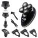 5 in 1 Men's Electric Shaver Portable Beard Trimmer Hair Clipper USB Rechargeable Waterproof LCD Bald Razor