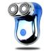 Electric Shaver for Men 2 Head Travel Shaver Electric Shavers Men Electric Razors Men's Face Groomer USB Rechargeable Fast-Charging Cordless Shavers with 5 Watts Beard Trimmer for Men Blue