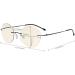 Buy CessBlu Rimless Progressive Reading Eyeglasses - Round Multifocus Blue Light Blocking for Women Gold 1.75x - International Shipping Available - Buy Online on GoSupps.com