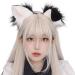 hgnxa Punk Style Anime Hairhoop Plush Dog Ears Headband Cosplay Costume Halloween Party Headdress Women Role Playing Headwear Black and White - Buy Online on GoSupps.com