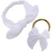Original Cotton Gauze Headband for Newborn Toddler Infant Baby Girl Kids Muslin Cotton Hair Bow Elastic Bands Turban Headbands (2 pcs 029 White) - Buy Online on GoSupps.com