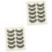 minkissy 20 Pairs Diamond False Eyelashes False Lash Exaggerated Eyelashes Cosplay Lashes Natural Eyelash Lashes Long Fake Lash Chemical Fiber Hard Stem Decorate Flash