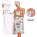 Buy Spa Towel Wrap for Women - Set of 3 Cute Cartoon Cake Cherry Fast Dry Adjustable Closure - Perfect for Spa Days - Buy Online on GoSupps.com
