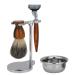 4-piece shaving set including manual razor + stainless steel stand holder + shaving brush + shaving bowl wet shaving set for men