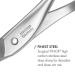 GERMANIKURE FINOX Stainless Steel Nail and Cuticle Scissors with Leather Case - Professional Manicure Tools, Ethically Made in Solingen Germany - Buy Online on GoSupps.com