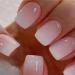 Nails Press ons White Ombre Short Square Press on Nails Fake Nails Glossy Acrylic Artificial Nails Stick on Nails for Women 24Pc styles-24