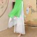 Classical Dance Costume: Women's Sheer Flowy Hanfu Top & Wide Leg Pants - Chinese Folk Dance Wear | White, Size Medium (Style 507) - Buy Online on GoSupps.com