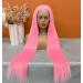 Vebonny 24 Inch Light Pink Synthetic Lace Front Wig for Women | Stylish Hair for Fashion & Cosplay - Vebonny 845 Pink Passion - Buy Online on GoSupps.com