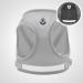 Meioro Adjustable Dog Harness with Leash - Soft Padded Vest for Small & Medium Dogs | Reflective Black & Gray | Perfect for Puppies & Cats - Size L (41-46cm) - Buy Online on GoSupps.com