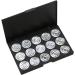 WOONEKY 15 Eyeshadow Case Eyeshadow Palette Travel Makeup Case Empty Cosmetic Estuche De Maquillaje Silver - Buy Online on GoSupps.com
