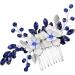 New 2025 Wedding Hair Combs Hairpins Side Clips Blue Crystal Headpieces For Women New For Fashion Party Daily Hair Jewelry Fashion Accessories Creative Gift - Buy Online on GoSupps.com
