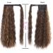 22 Corn Wave Magic Paste Ponytail Extension | Long Wavy Curly Hair Fluffy Pony Tail 22 Inch | Mixed Dark Brown Gold# | Pack of 1 - Buy Online on GoSupps.com