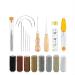 DLAIVOR Upholstery Repair Kit, Upholstery Thread 8 Rolls Colors (32.8 Yards) Assorted Hand Sewing Needles kit (Silver-29pcs)