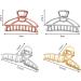 Four Large Metal Hair Clips Retro Anti-Slip Lightweight Fixed Metal Grabber Shark Clip Hair Styling Accessories for Different Hairstyles for Ladies and Girls - Buy Online on GoSupps.com