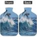 Delphine Hot Water Bottle with Fluffy Cover | 2L Ocean Dolphin Design for Cozy Nights & Pain Relief | Perfect for Kids & Adults - Buy Online on GoSupps.com