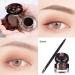 Maketopyzn Waterproof Dual-Ended Eyeliner Gel & Eyebrow Powder Set - Long-Lasting Double Colors (Black+Brown) with Mirror and Brush - Buy Online on GoSupps.com
