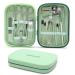Manicure Set and Nail Clippers Set - 22-in-1 Premium Stainless Steel Beauty Tool Kit Perfect for Pedicure Home Office and Travel with Elegant Gift Box (Green)