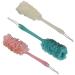 3 PCS Back Brush Long Handle for Shower Loofah Back Scrubber with Soft Mesh for Body Shower Brush with Lanyard for Men and Women Exfoliating Body Scrubber (Blue Pink White)