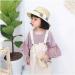 Integrity.1 Girls Summer Sun Hat & Small Bag Set - Milky White Flower Visor & Straw Hat for Kids - Buy Online on GoSupps.com