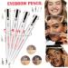 Brow Pen Eyebrow Contour Pen 4 in 1 Long Lasting Rotate Defining Highlighting Brow Pencil Black Brown - Buy Online on GoSupps.com