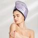 Hair Towel Wrap - Quick-Dry Hair Turban with Button | Lavender Glitter Stripes | Perfect for Home & Travel - Buy Online on GoSupps.com