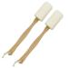Natural Loofah Back Scrubber QpenguinBabies Loofah on a Stick with Natural Loofah Sponge Exfoliating Body Sponge Scrubber With Long Wooden Handle Back Brush For Men & Women in Bath Spa Shower 2 Pack