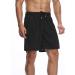 NELEUS Men's 7 Running Shorts 2-Pack with Pockets - Black/Navy Blue - Large - Buy Online on GoSupps.com
