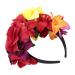 Healvian Gothic Hair Accessories Halloween Flower Crown Headdress Hair Rose Flower Hair Bands for Halloween Costume blue