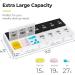 AUVON Weekly Pill Organizer 2 Times a Day - Large 7 Day Pill Box with Easy Refill - Day Night Pill Case for Vitamins, Supplements, Medications - A-white - Buy Online on GoSupps.com