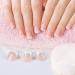 24pcs Short White French Press-on Nails with Double-Side Adhesive - Perfect for Women and Girls Nail Art - Buy Online on GoSupps.com
