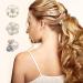 CLSSLVVBN 2 Pieces Hairpin Elegant Headdress Shiny Rhinestones Delicate Pearl Flower Buckle Hair Accessories for Wedding Flower Center 1 - Buy Online on GoSupps.com