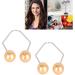 Dimple Maker Balls 2 Pairs Muscle Training Stainless Steel Easy to Carry Improve Smile Dimple Maker for Cheeks (Yellow) - Buy Online on GoSupps.com