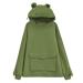 Attine Womens Cute Frog Hoodies Zipper Mouth Hooded Pullover Long Sleeve Cosplay with Large Front Pocket for Teen Girl A02-mint Green X-Large