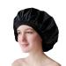 Reusable Oil Proof Nightcap Hair Care Protector Cover Bonnet for Sleeping and Shower Cap  Leakproof  Waterproof Outer Layer  Extra Large to Accomodate for Long Hair with Comfort Elastic Band