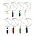 IYSHOUGONG 8 Pcs Women Alloy Moon Hair Clip Natural Stone Pendant Charms Clamp Hairpin Barrettes Bobby Pins Hair Ornament Decoration Accessory 8 colors