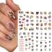 Floral and Butterfly Nail Art Stickers - Watercolor Decals for Women's DIY Manicure - 12PCS - Buy Online on GoSupps.com