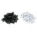 RLECS 200pcs Mixed Color Mini Brads Scrapbooking Card Making Craft DIY Round Mini Iron Brads for Albums Greeting Cards 0.3x0.47in (100pcs Black + 100pcs White)