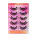5 Pairs Natural False Eye Lashes 3D Multi-Layer Fake Eyelashes Extension Dense and Fluffy False Eyelash Cluster Naturally Curled False Eyelashes for Women Eye Makeup Type 2